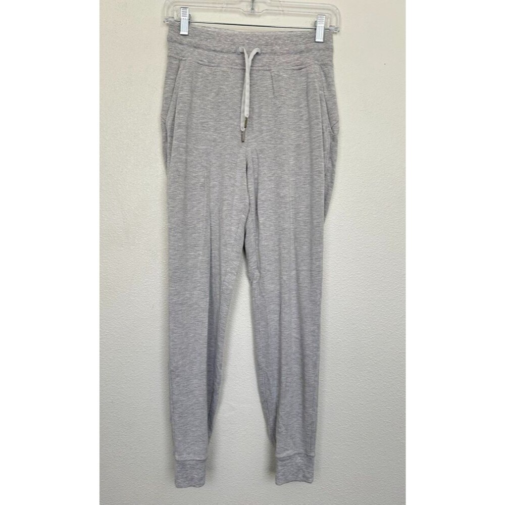 Lululemon Warm Down Jogger Sweats Heathered Gray Athleisure Workout Women's 4